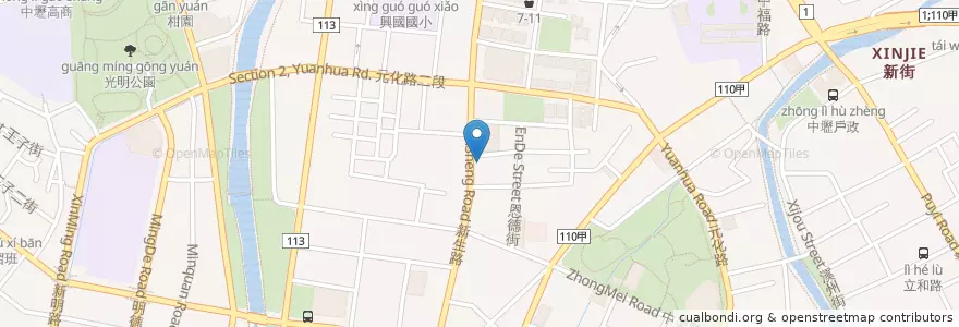 Mapa de ubicacion de 霸王豬腳 en 타이완, 타오위안 시, 중리 구.