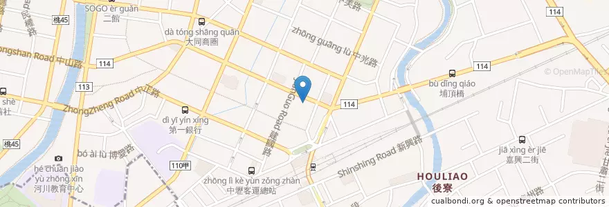 Mapa de ubicacion de 西堤牛排 en Tayvan, 桃園市, 中壢區.