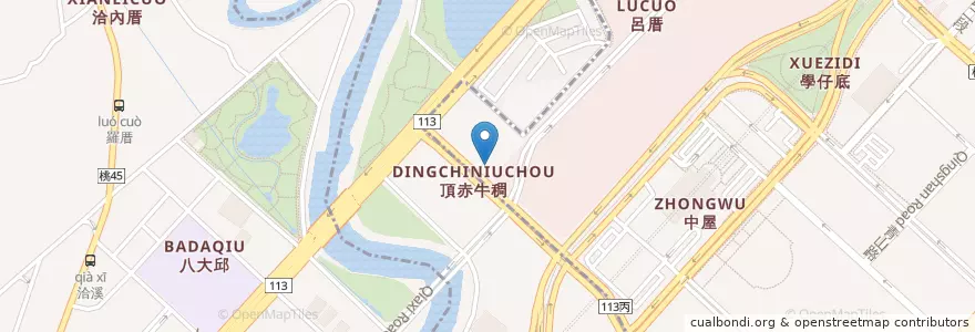 Mapa de ubicacion de 青埔消防隊 en 臺灣, 桃園市, 大園區.
