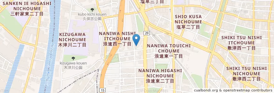 Mapa de ubicacion de 大阪市立市民交流センターなにわ en 日本, 大阪府, 大阪市, 浪速区.
