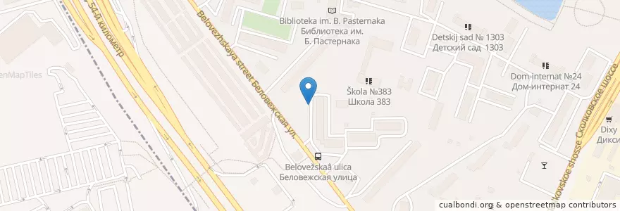 Mapa de ubicacion de Можайский район en Rusland, Centraal Federaal District, Moskou, Западный Административный Округ, Можайский Район.