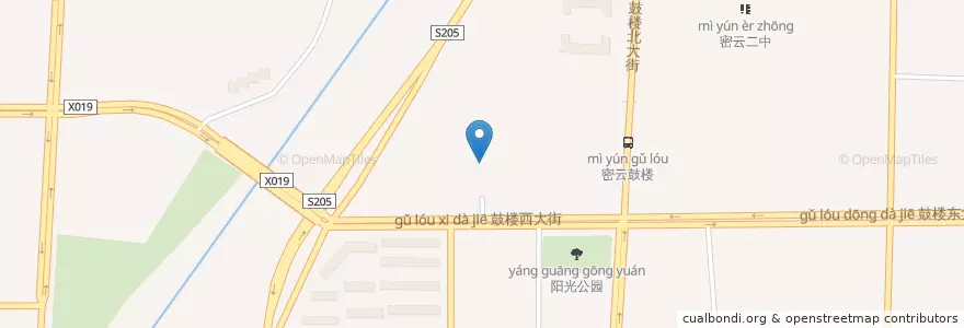 Mapa de ubicacion de 密云区政府 en چین, پکن, هبئی, 密云区, 鼓楼街道.