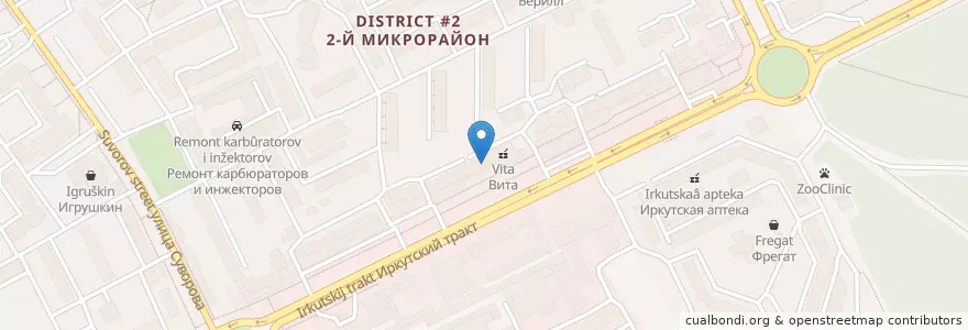 Mapa de ubicacion de Почта России, отделение №62 en Russland, Föderationskreis Sibirien, Oblast Tomsk, Томский Район, Городской Округ Томск.