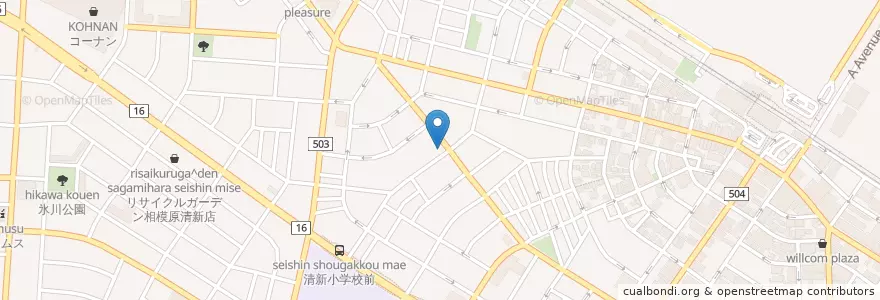 Mapa de ubicacion de 市川歯科医院 en 일본, 가나가와현, 相模原市, 中央区.