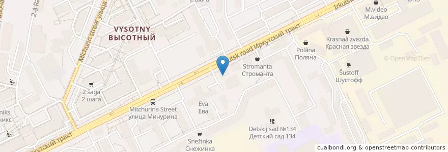 Mapa de ubicacion de Астра en ロシア, シベリア連邦管区, トムスク州, トムスク地区, トムスク管区.