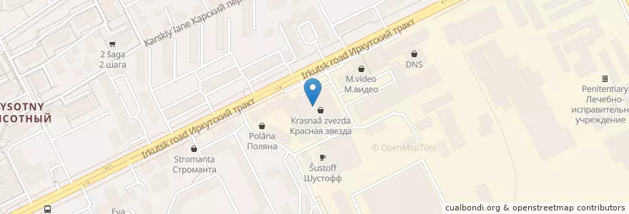 Mapa de ubicacion de Биола en Rússia, Distrito Federal Siberiano, Томская Область, Томский Район, Городской Округ Томск.