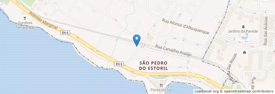 Mapa de ubicacion de Zé Borlas en Portugal, Metropolregion Lissabon, Lissabon, Großraum Lissabon, Cascais, Cascais E Estoril.