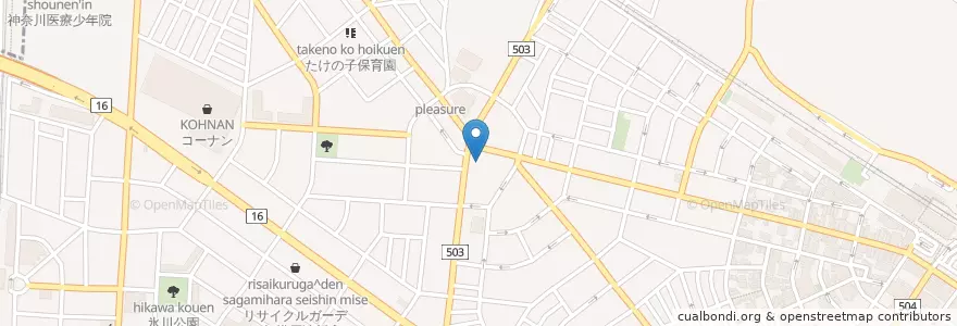 Mapa de ubicacion de Gusto en Japan, Kanagawa Prefecture, Sagamihara, Chuo Ward.