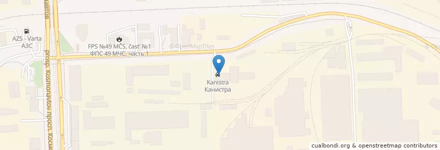 Mapa de ubicacion de Канистра en Rusland, Уральский Федеральный Округ, Свердловская Область, Городской Округ Екатеринбург.