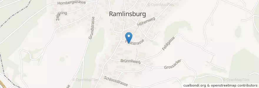 Mapa de ubicacion de Gemeindeverwaltung Ramlinsburg en 스위스, Basel-Landschaft, Bezirk Liestal, Ramlinsburg.