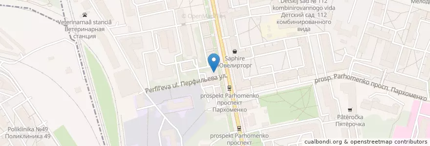 Mapa de ubicacion de Шаверма en 俄罗斯/俄羅斯, Северо-Западный Федеральный Округ, 列宁格勒州, Санкт-Петербург, Выборгский Район.
