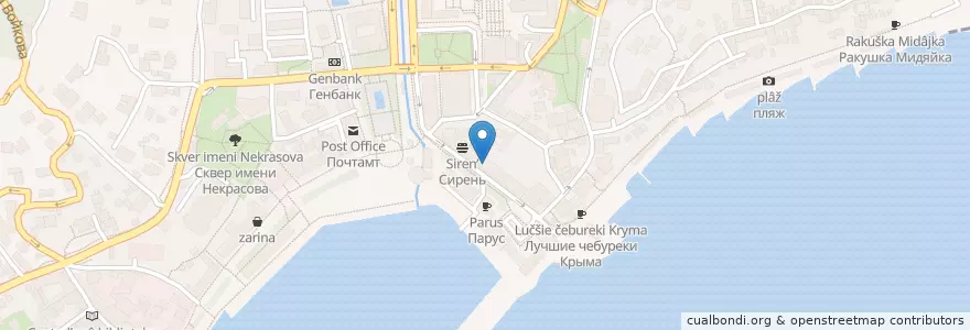 Mapa de ubicacion de Кипариc en Russland, Föderationskreis Südrussland, Autonome Republik Krim, Republik Krim, Jaltaer Stadtrat, Stadtkreis Jalta.