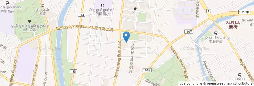 Mapa de ubicacion de 定食8 en Tayvan, 桃園市, 中壢區.