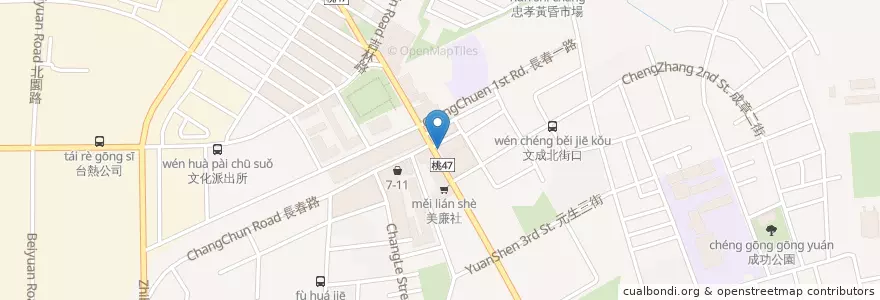 Mapa de ubicacion de 崧德堂藥局 en 臺灣, 桃園市, 中壢區.