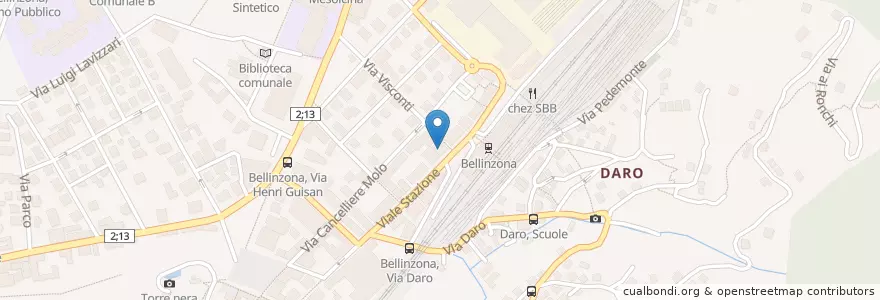 Mapa de ubicacion de Cinema Forum en Suiza, Tesino, Distretto Di Bellinzona, Circolo Di Bellinzona, Bellinzona.