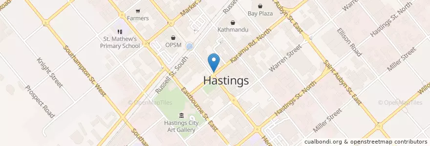 Mapa de ubicacion de ANZ Bank en نيوزيلندا, Hawke's Bay, Hastings District.