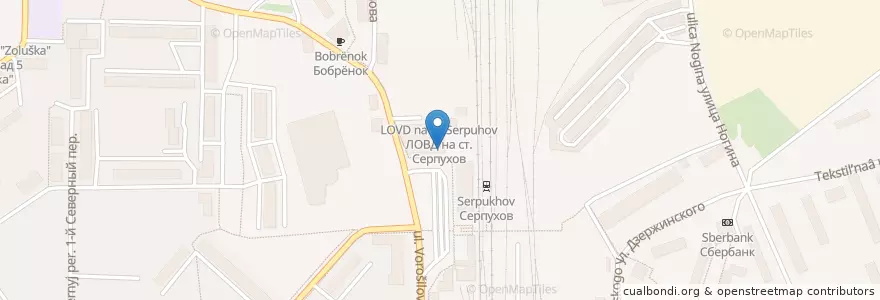 Mapa de ubicacion de Автостанция "Серпухов" en روسيا, Центральный Федеральный Округ, محافظة موسكو, Городской Округ Серпухов.