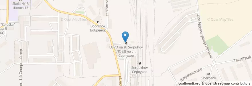 Mapa de ubicacion de ЛОВД на ст. Серпухов en Rusland, Centraal Federaal District, Oblast Moskou, Городской Округ Серпухов.