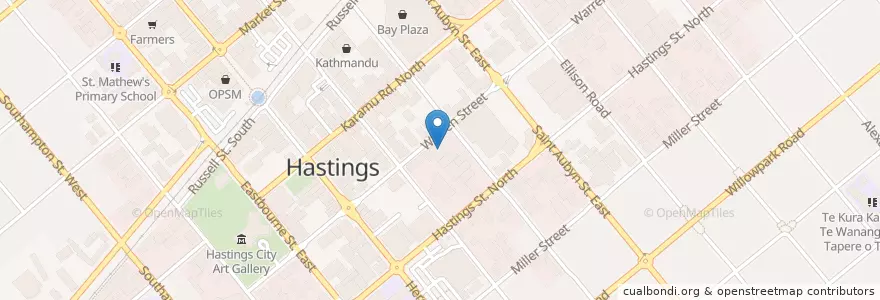 Mapa de ubicacion de Salvation Army Hall en New Zealand, Hawke's Bay, Hastings District.