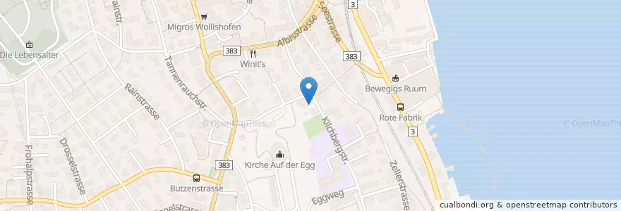 Mapa de ubicacion de Blondatbrunnen en Suisse, Zurich, District De Zurich, Zurich.