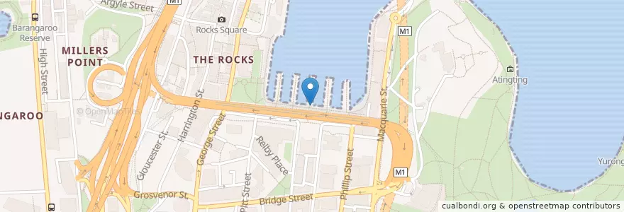 Mapa de ubicacion de Sorrentino en Australië, Nieuw-Zuid-Wales, Council Of The City Of Sydney, Sydney.