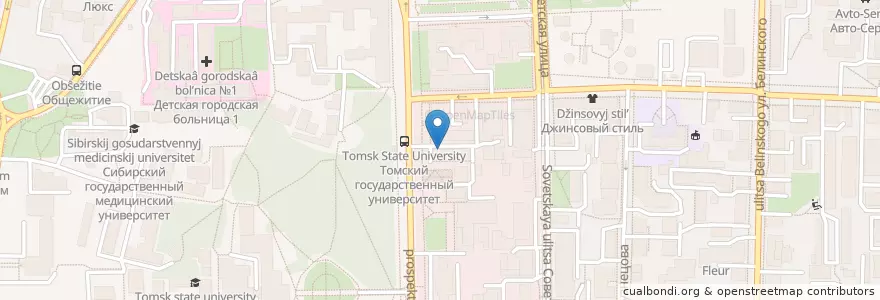 Mapa de ubicacion de КофешенкЪ en Russia, Siberian Federal District, Tomsk Oblast, Tomsk Municipal Region, Городской Округ Томск.