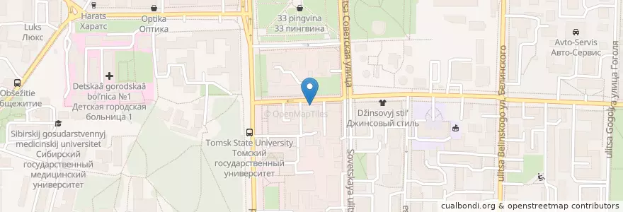 Mapa de ubicacion de Обжорный ряд en Russland, Föderationskreis Sibirien, Oblast Tomsk, Томский Район, Городской Округ Томск.