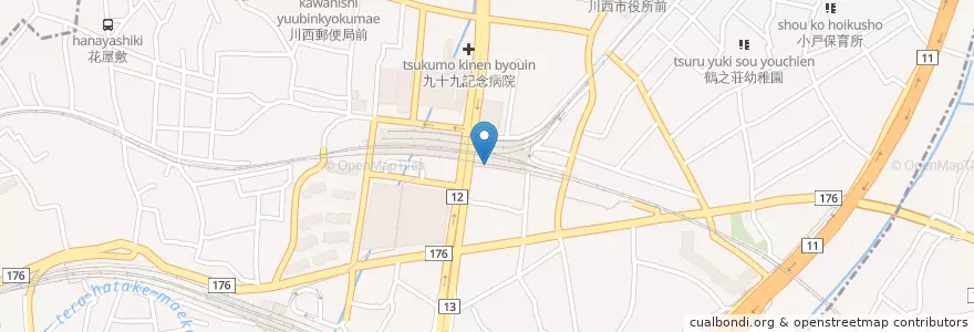 Mapa de ubicacion de ドトールコーヒーショップ en اليابان, 兵庫県, 川西市.