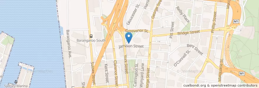 Mapa de ubicacion de Domino's en オーストラリア, ニューサウスウェールズ, Council Of The City Of Sydney, Sydney.