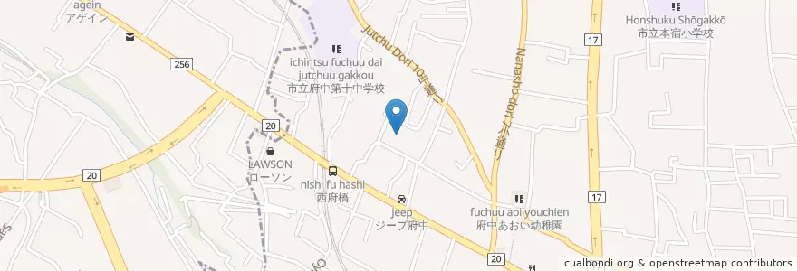 Mapa de ubicacion de 都立 多摩療育園 en Japon, Tokyo, 国立市.
