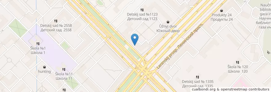 Mapa de ubicacion de Шикари en Rússia, Distrito Federal Central, Москва, Юго-Западный Административный Округ, Гагаринский Район.