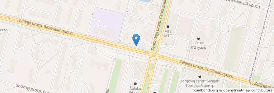 Mapa de ubicacion de Таблетка en ロシア, 中央連邦管区, モスクワ, Восточный Административный Округ, Район Новогиреево.
