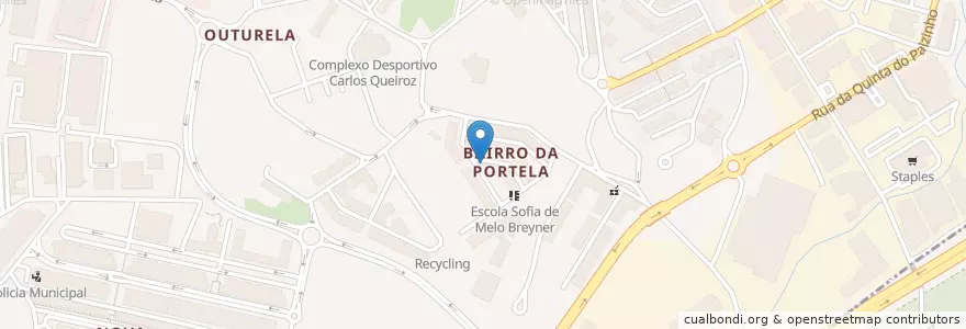 Mapa de ubicacion de Café Erva Doce en Portugal, Área Metropolitana De Lisboa, Lisboa, Grande Lisboa, Oeiras, Carnaxide E Queijas.