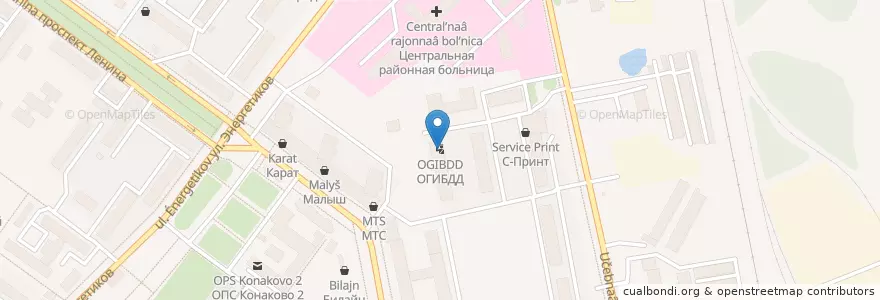 Mapa de ubicacion de ОГИБДД en Russia, Central Federal District, Tver Oblast, Konakovsky District, Городское Поселение Конаково.