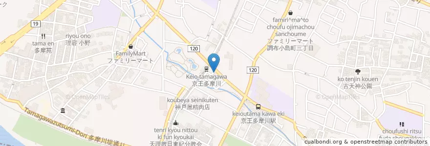 Mapa de ubicacion de 昭和信用金庫 en 日本, 東京都.