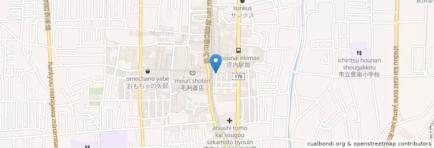 Mapa de ubicacion de マクドナルド en Japan, 大阪府, 豊中市.