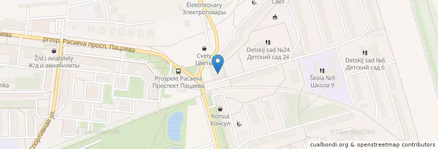 Mapa de ubicacion de Эконацбанк en Russie, District Fédéral Central, Oblast De Moscou, Городской Округ Долгопрудный.