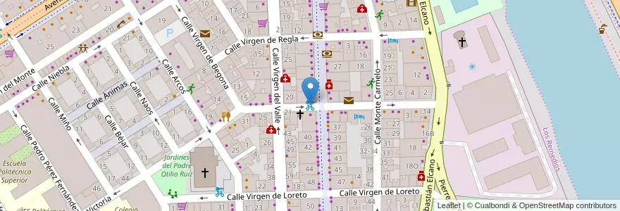 Mapa de ubicacion de 127 Calle Virgen de la Victoria en إسبانيا, أندلوسيا, إشبيلية, إشبيلية.