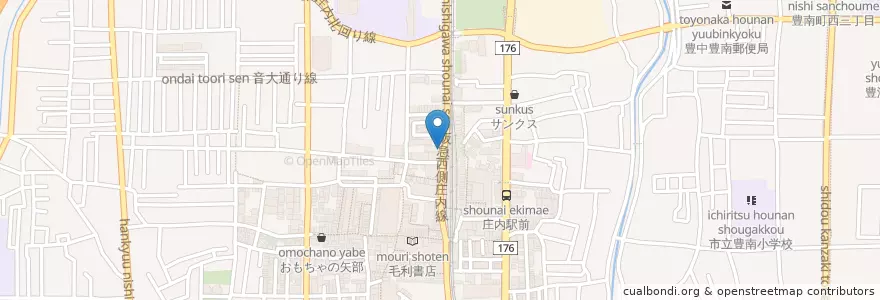 Mapa de ubicacion de 岡本歯科 en Jepun, 大阪府, 豊中市.