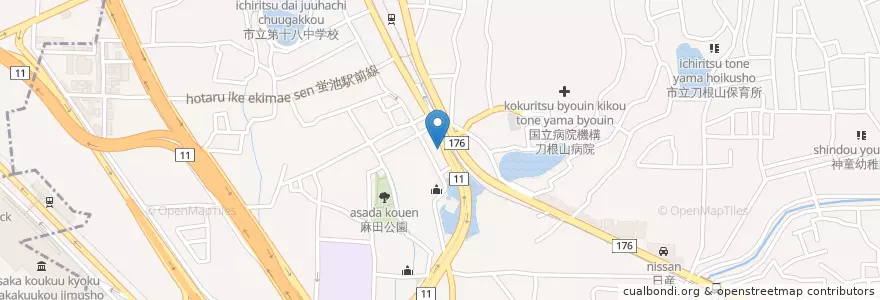 Mapa de ubicacion de 二葉寿司 en اليابان, أوساكا, 豊中市.