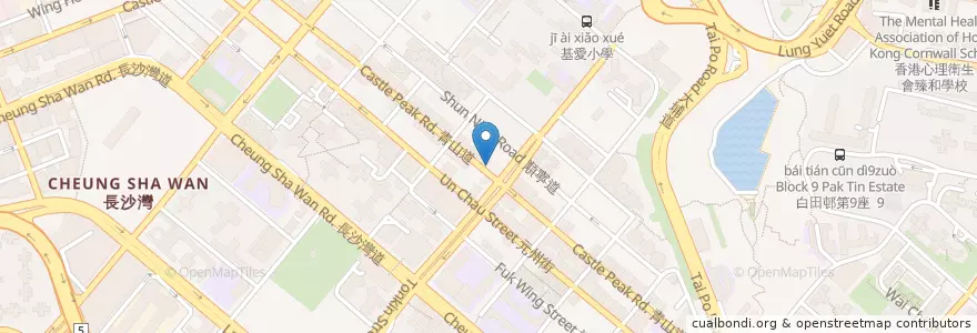 Mapa de ubicacion de McDonald's en China, Cantão, Hong Kong, Kowloon, Novos Territórios, 深水埗區 Sham Shui Po District.