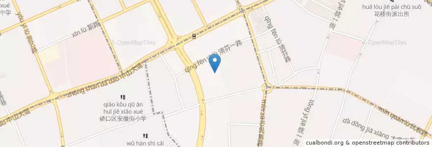 Mapa de ubicacion de 满春街道办事处 en 中国, 湖北省, 武汉市, 江汉区, 满春街道.