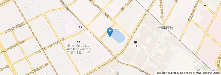 Mapa de ubicacion de 水塔街道办事处 en 中国, 湖北省, 武漢市, 江漢区, 水塔街道.