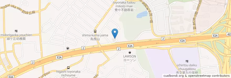 Mapa de ubicacion de 聖ミカエル幼稚園 en اليابان, أوساكا, 豊中市.