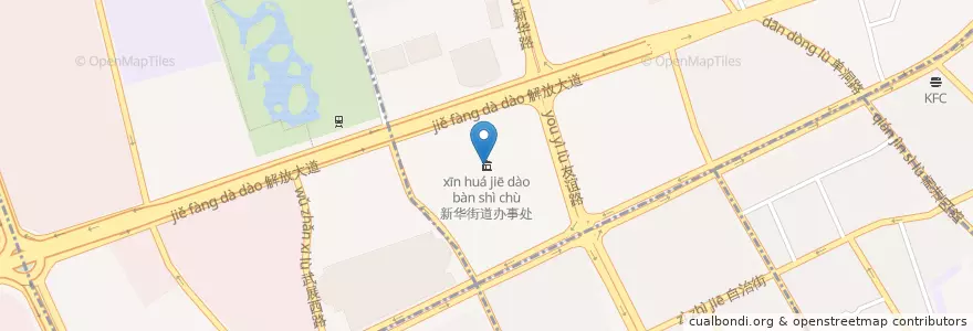 Mapa de ubicacion de 新华街道办事处 en 中国, 湖北省, 武汉市, 江汉区, 新华街道.