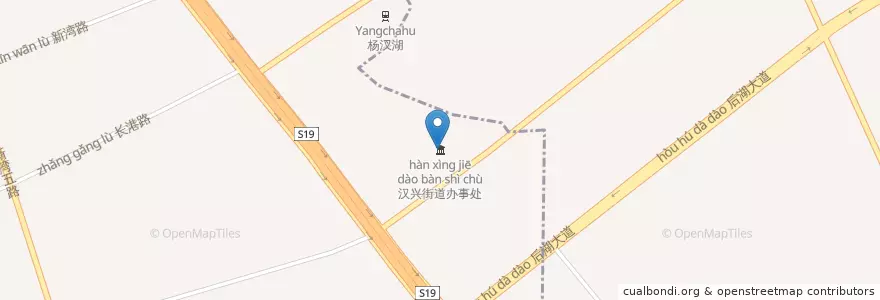 Mapa de ubicacion de 汉兴街道办事处 en 中国, 湖北省, 武汉市, 江汉区.