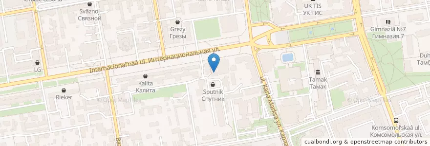 Mapa de ubicacion de Apple DJ Cafe en ロシア, 中央連邦管区, タンボフ州, Тамбовский Район, Городской Округ Тамбов.