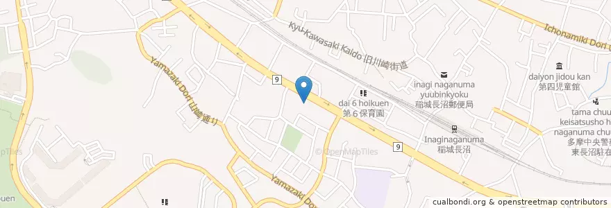 Mapa de ubicacion de マクドナルド en Giappone, Tokyo, 稲城市.