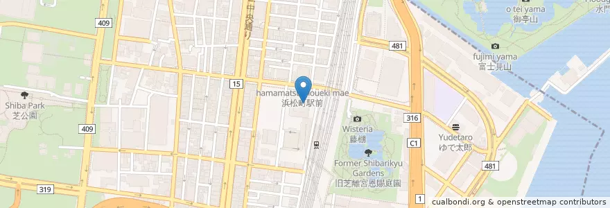 Mapa de ubicacion de 世界貿易センター内郵便局 en Japan, Tokio, 港区.