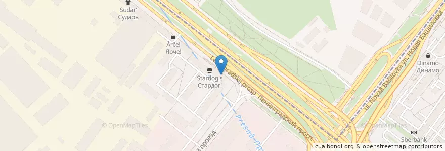 Mapa de ubicacion de 36,6 en Russia, Distretto Federale Centrale, Москва, Северный Административный Округ, Район Беговой.
